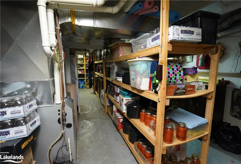 Leave the garage for tools 'cause there is storage for everything down here!